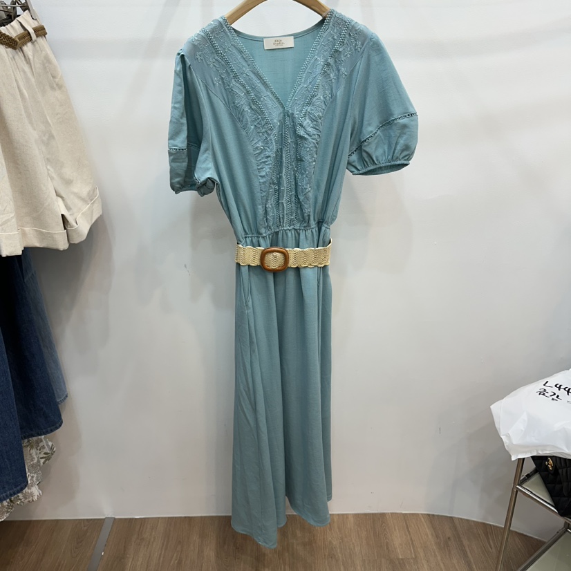 ABLESTUDIO東大門實拍韓國女士新款休閑推薦連衣裙含腰帶ABLESTUDIO連衣裙圖色1