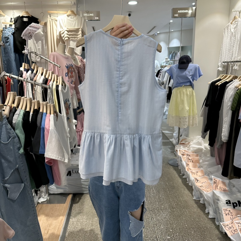 DELLING韓國直郵女士新品時尚熱賣26夏季吊帶背心不含項鏈DELLING吊帶/背心