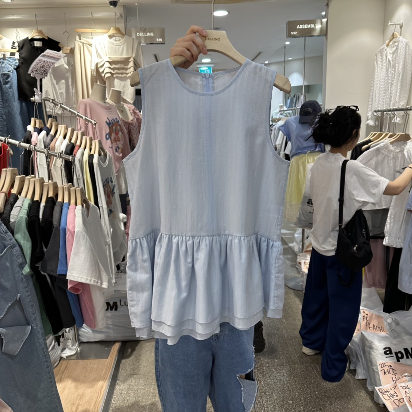 DELLING韓國直郵女士新品時尚熱賣26夏季吊帶背心不含項鏈DELLING吊帶/背心圖色2