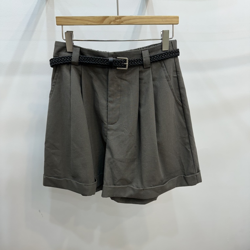 ABLESTUDIO東大門實拍韓國女裝新款職業人氣熱賣短褲含腰帶ABLESTUDIO短褲圖色2