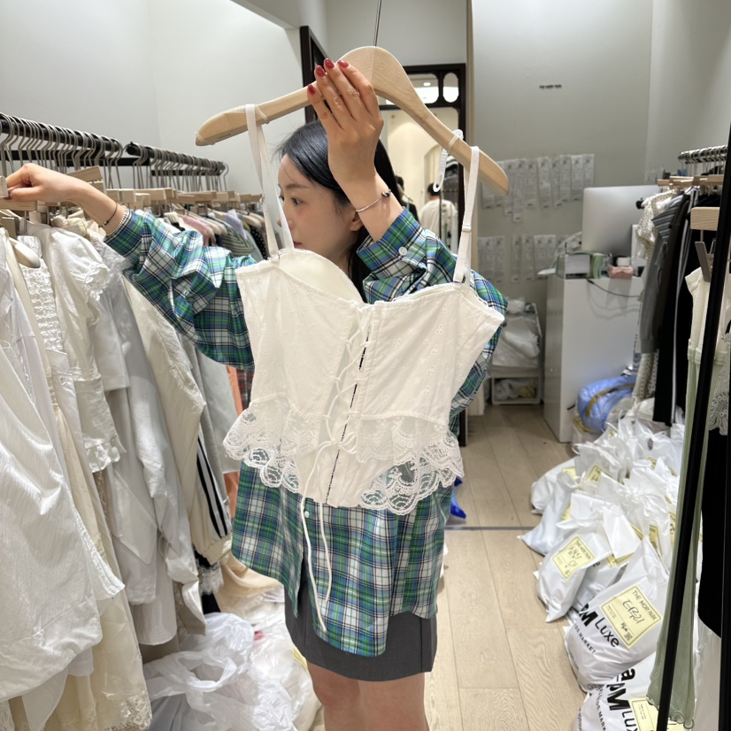 THEMORYPARK韓國直郵女裝新款推薦職業26夏季吊帶背心蕾絲緊身THE MORY PARK吊帶/背心