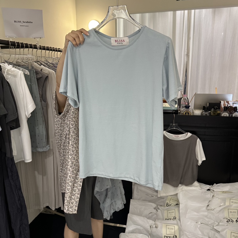 BLISS韓國代購女士新品休閑職業熱賣26夏季26春夏推薦T恤BLISST恤圖色4