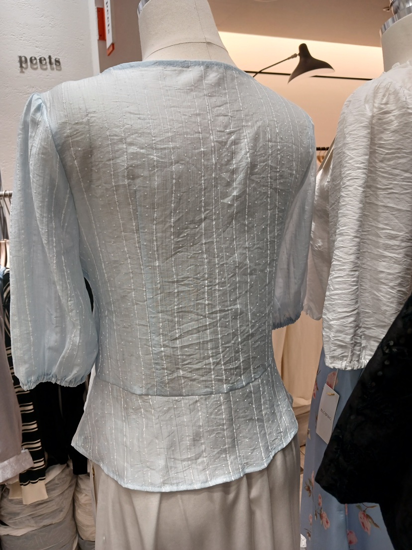 BLOWING韓國直郵實拍女士新款職業人氣休閑襯衫蕾絲衫絲帶BLOWING襯衫/蕾絲衫