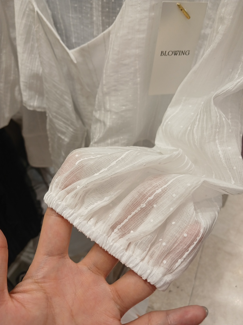 BLOWING韓國直郵實拍女士新款職業人氣休閑襯衫蕾絲衫絲帶BLOWING襯衫/蕾絲衫