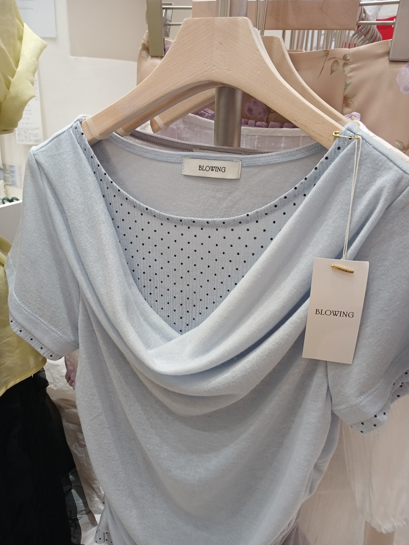 BLOWING韓國直郵女裝新品時尚職業推薦人氣26春夏T恤假兩件BLOWINGT恤