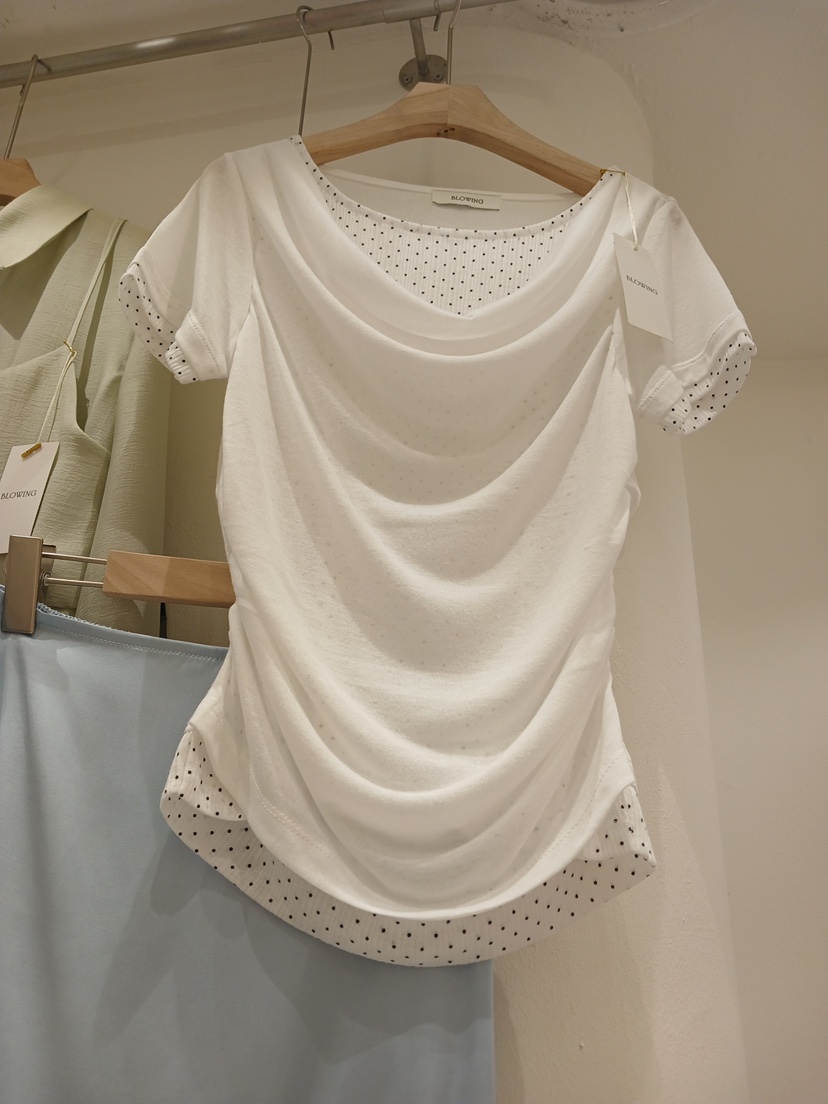 BLOWING韓國直郵女裝新品時尚職業推薦人氣26春夏T恤假兩件BLOWINGT恤圖色3