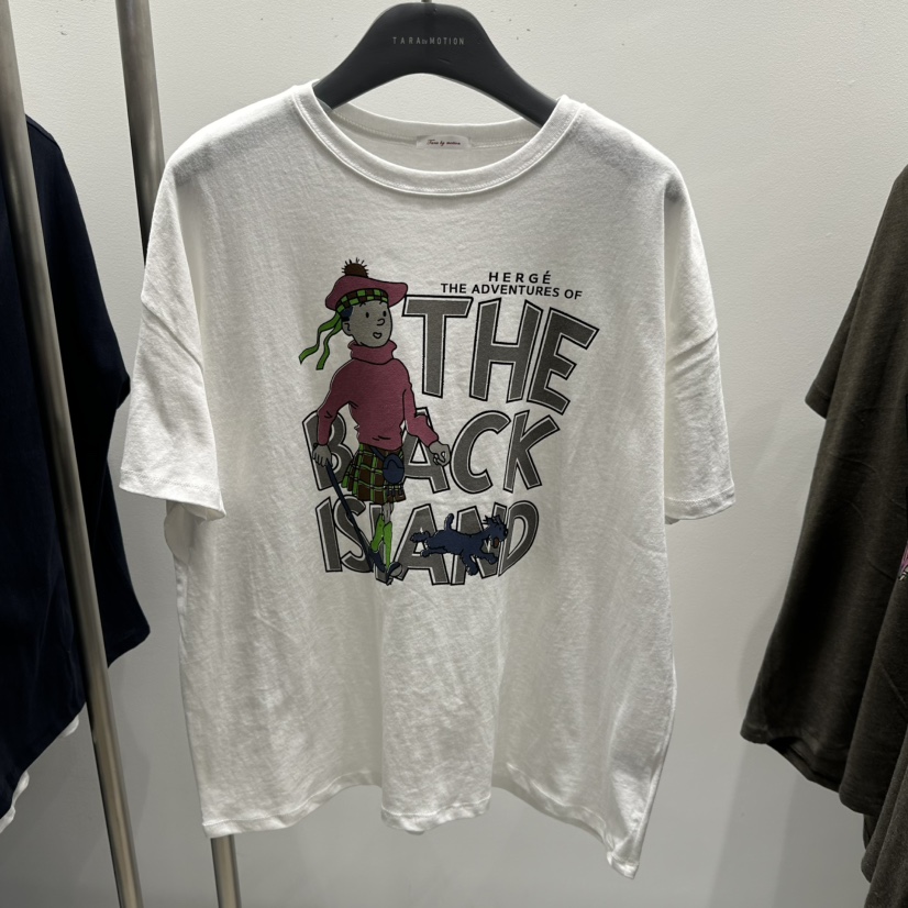 TARABY MOTION韓國直郵實拍女士新品時尚休閑26夏季26春夏T恤TARABY MOTIONT恤圖色3白色