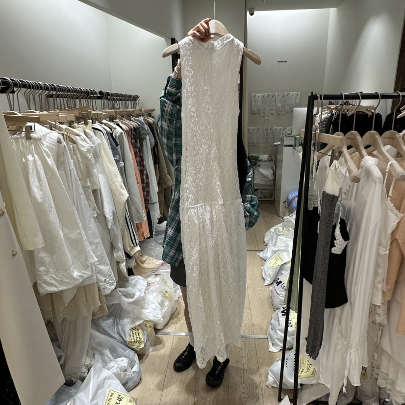 THEMORYPARK韓國代購女士新品休閑真品熱賣26春夏連衣裙蕾絲THE MORY PARK連衣裙