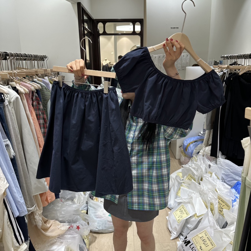 THEMORYPARK東大門直郵女士新品職業真品人氣套裝套裝海軍THE MORY PARK套裝