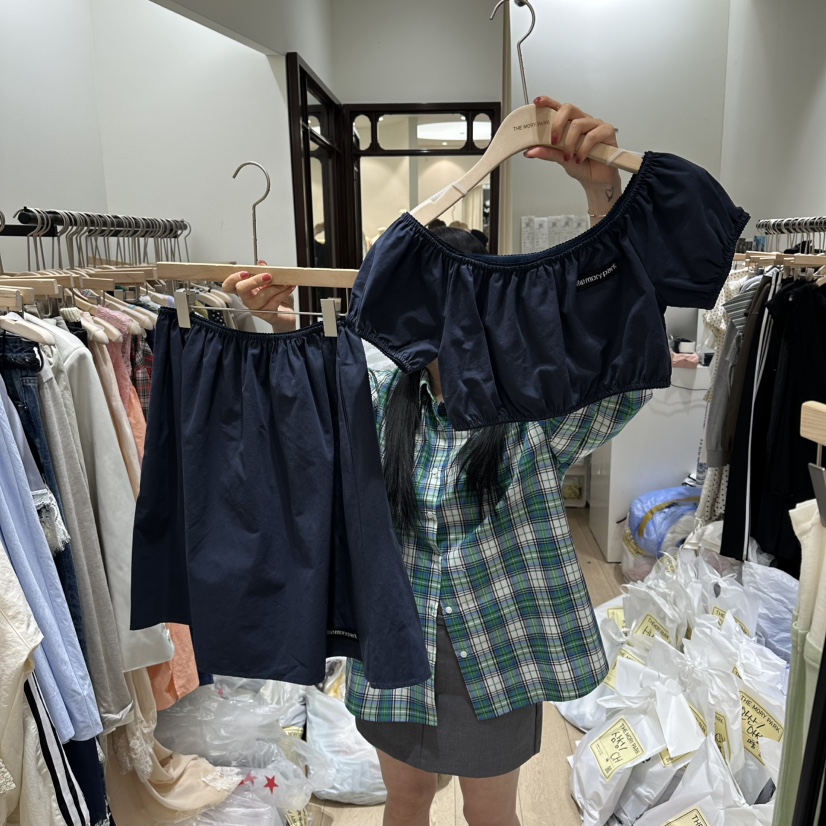 THEMORYPARK東大門直郵女士新品職業真品人氣套裝套裝海軍THE MORY PARK套裝圖色1