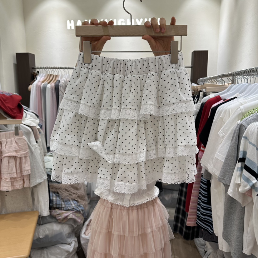 HANSUNGHYUN韓國代購女士新款推薦時尚26夏季裙褲蕾絲圓點HANSUNGHYUN裙褲圖色1