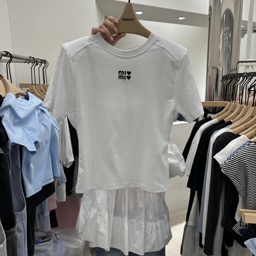 VENEFIT韓國直郵女裝新品熱賣26夏季職業26春夏推薦休閑T恤VENEFIT/JENNIET恤圖色3