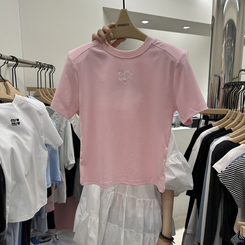 VENEFIT韓國直郵女裝新品熱賣26夏季職業26春夏推薦休閑T恤VENEFIT/JENNIET恤圖色4