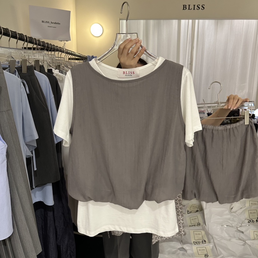 BLISS韓國代購女士新款熱賣休閑人氣時尚吊帶背心不含內搭BLISS吊帶/背心圖色3