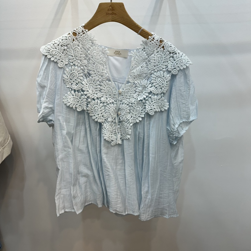 ABLESTUDIO韓國直郵女士新品休閑熱賣職業真品襯衫蕾絲衫ABLESTUDIO襯衫/蕾絲衫圖色1