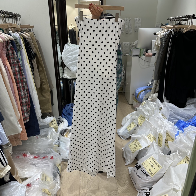 THEMORYPARK韓國代購女士新款休閑時尚推薦人氣連衣裙圓點THE MORY PARK連衣裙