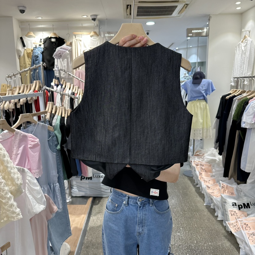 DELLING韓國代購女裝新款休閑26夏季熱賣人氣時尚職業馬甲DELLING馬甲