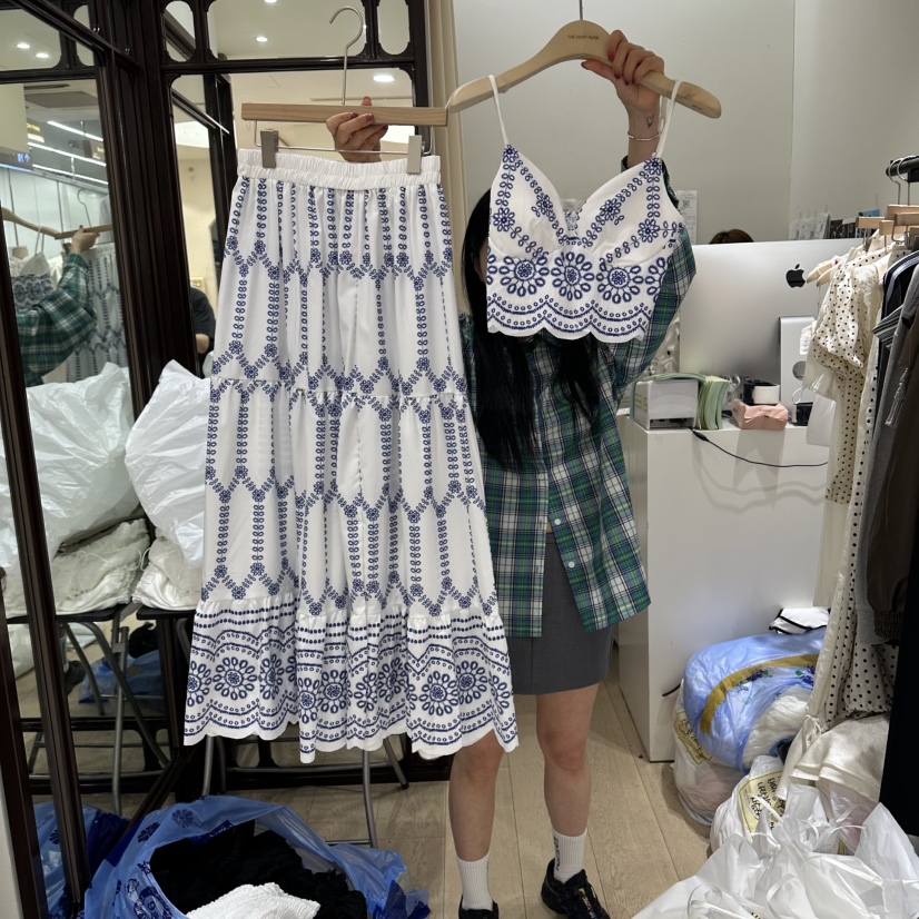THEMORYPARK東大門代購女士新品推薦熱賣26春夏套裝刺繡套裝THE MORY PARK套裝圖色1