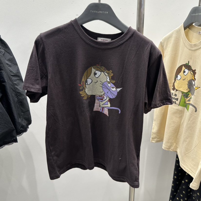 TARABY MOTION韓國直郵實拍女裝新品26夏季時尚休閑人氣T恤TARABY MOTIONT恤圖色1