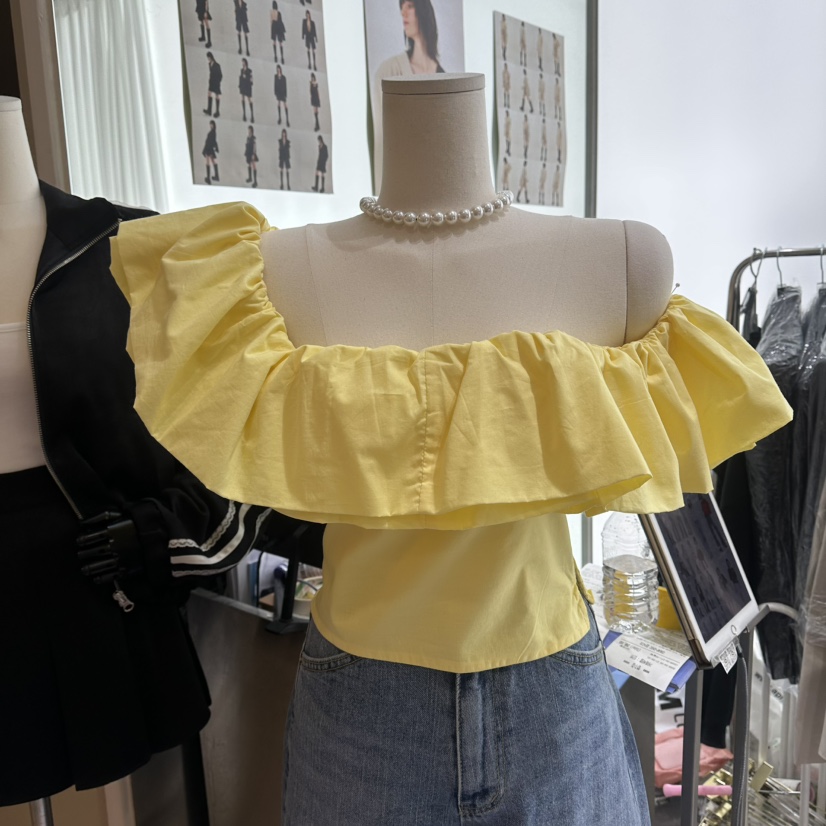 CHEAP-CHIC東大門實拍女裝新款真品熱賣襯衫蕾絲衫荷葉邊CHEAP-CHIC/CHARLES THE SECOND襯衫/蕾絲衫圖色1