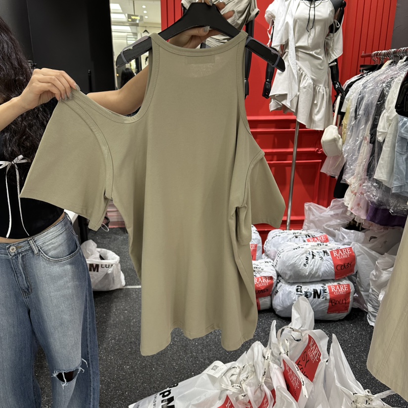 RARE CLOSET東大門實拍韓國女裝新款26春夏時尚人氣26夏季T恤RARE CLOSETT恤