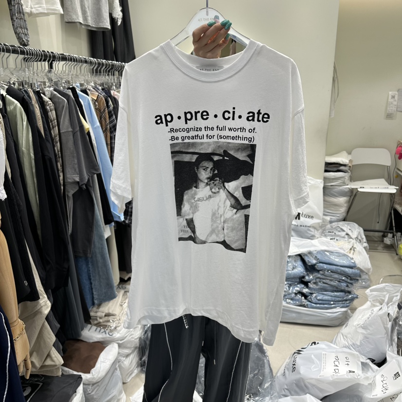 AT THE END東大門代購女士新品26春夏休閑真品T恤不含項鏈AT THE ENDT恤圖色2