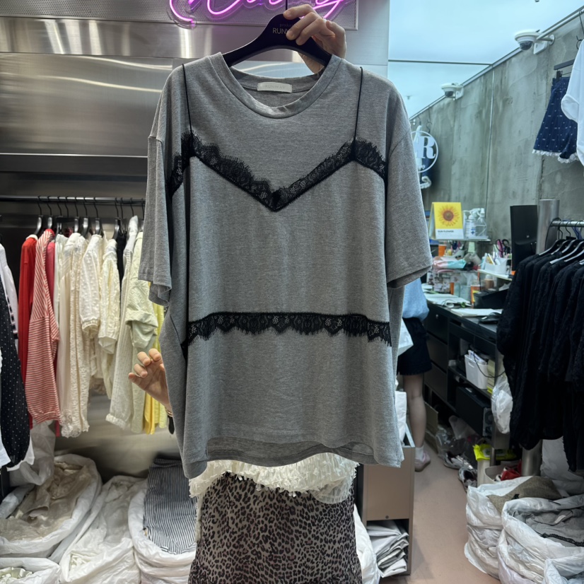 RUNWAY-런웨이韓國直郵女士新品推薦時尚熱賣26夏季T恤假兩件RUNWAYT恤圖色2