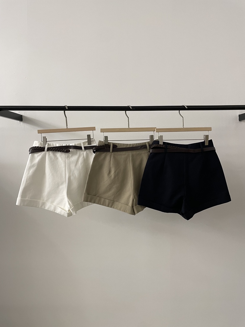 2DA/DARIMI-P韓國直郵女士新品休閑時尚人氣短褲含腰帶2DA/DARIMI-P短褲