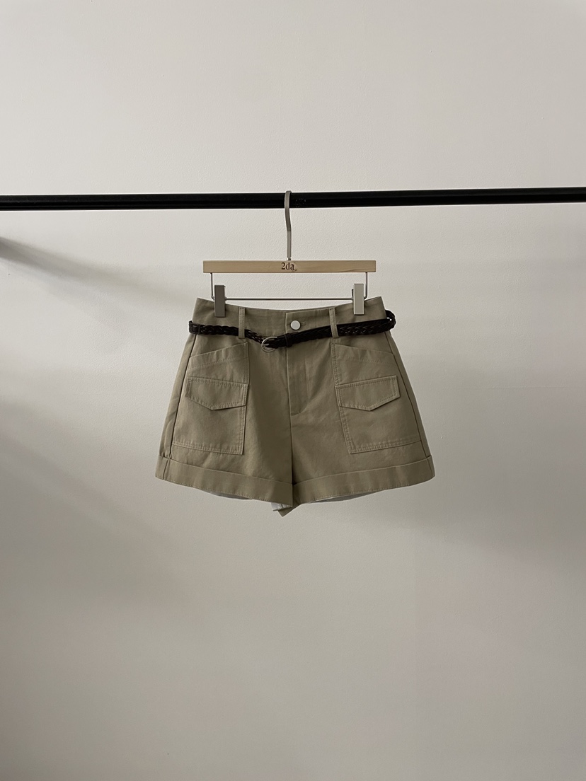 2DA/DARIMI-P韓國直郵女士新品休閑時尚人氣短褲含腰帶2DA/DARIMI-P短褲圖色2