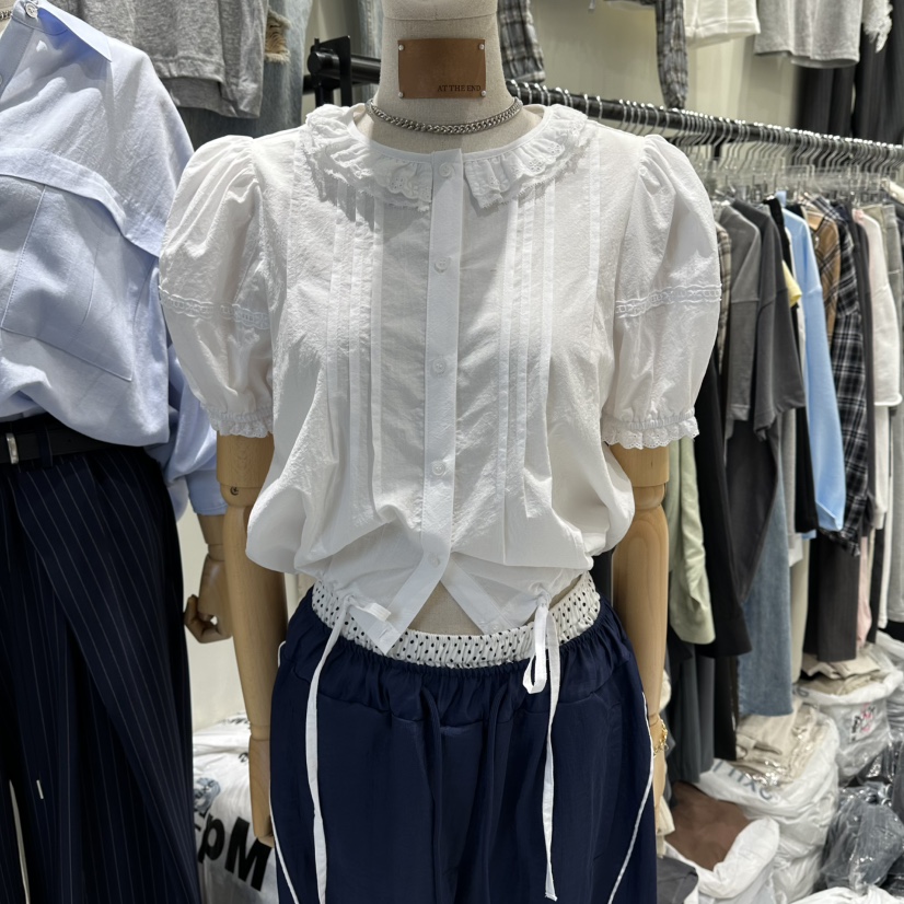 AT THE END東大門直郵女士新品熱賣真品26春夏襯衫蕾絲衫AT THE END襯衫/蕾絲衫圖色1