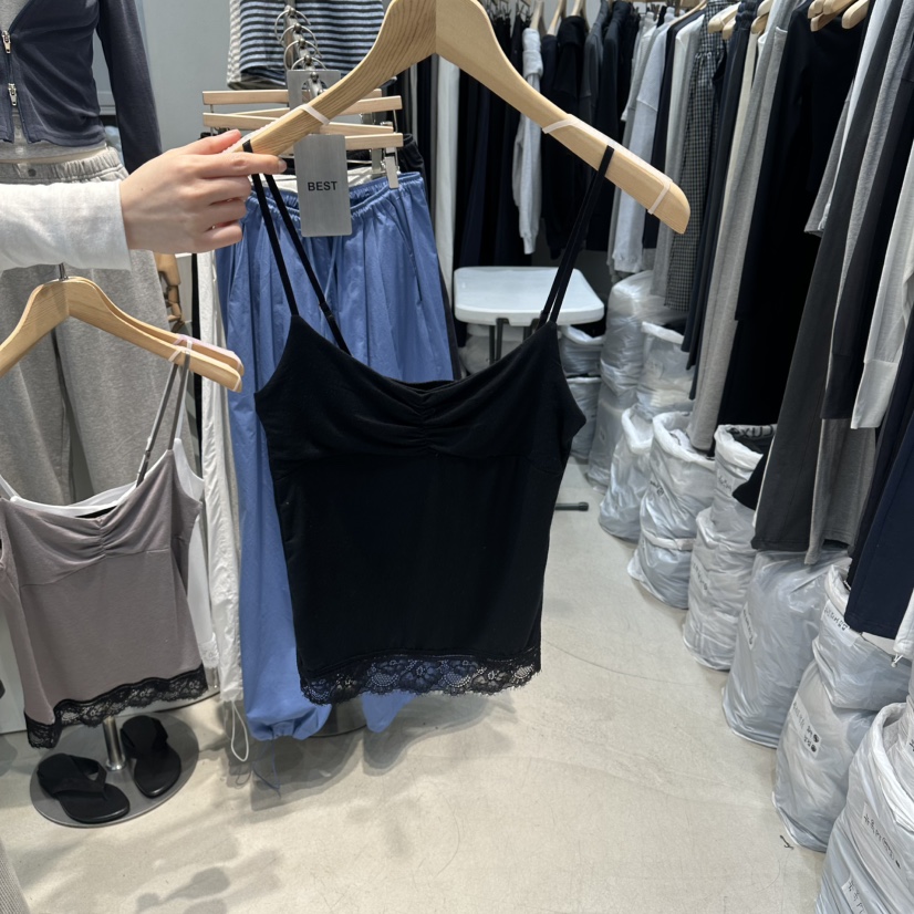 W.FATAL韓國直郵女士新款職業熱賣26春夏吊帶背心莫代爾蕾絲W.FATAL吊帶/背心圖色3