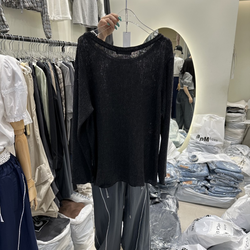 AT THE END韓國代購女士新品熱賣真品休閑針織衫不含項鏈AT THE END針織衫