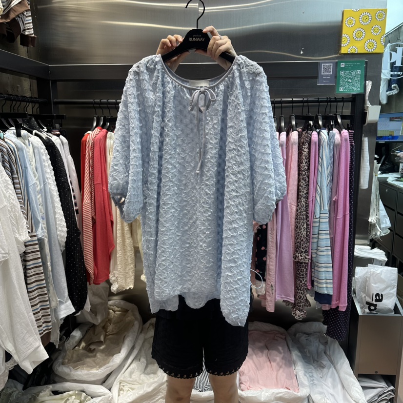 RUNWAY-런웨이東大門代購女裝新品時尚推薦休閑襯衫蕾絲衫RUNWAY襯衫/蕾絲衫圖色1