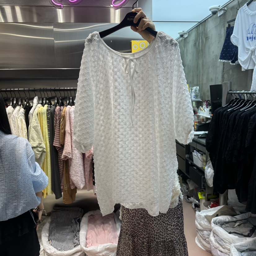 RUNWAY-런웨이東大門代購女裝新品時尚推薦休閑襯衫蕾絲衫RUNWAY襯衫/蕾絲衫圖色3