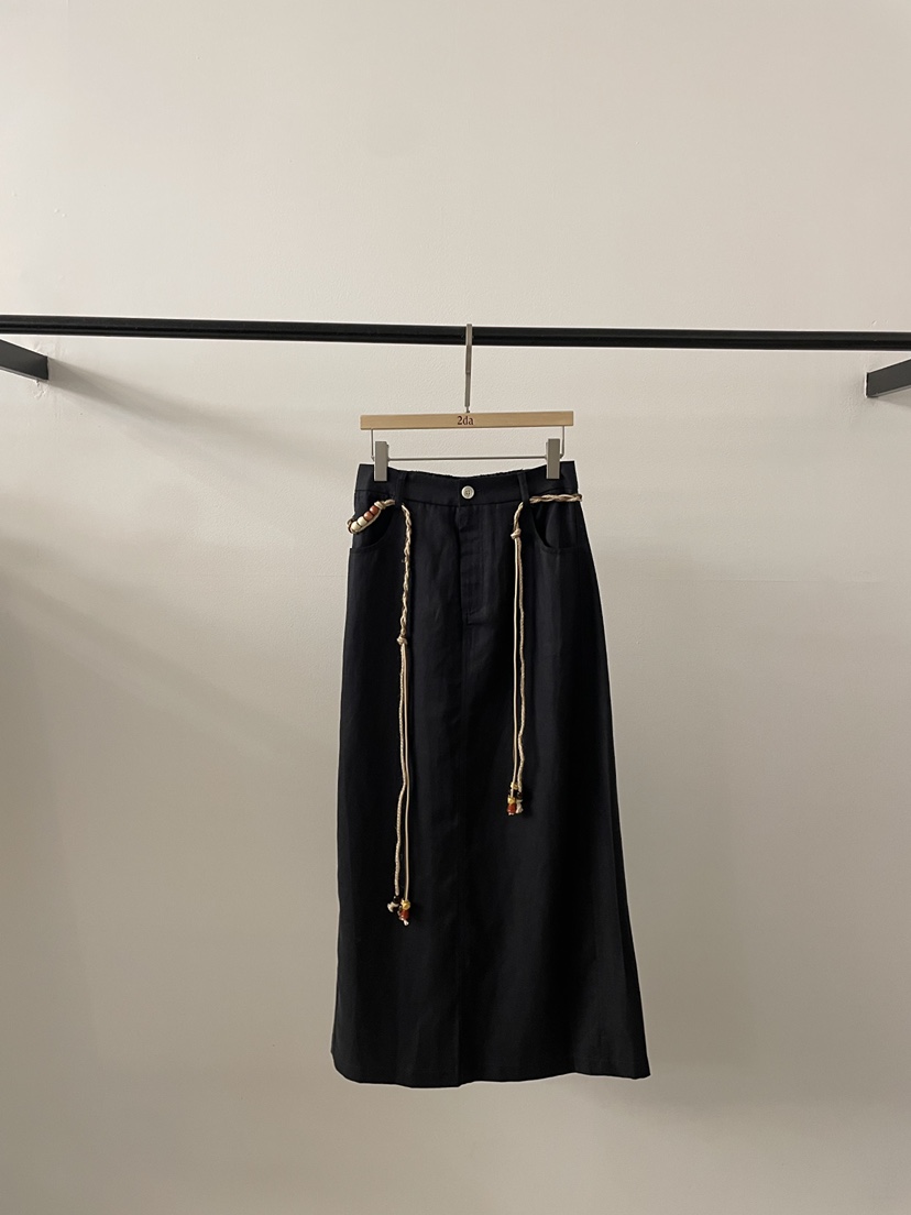 2DA/DARIMI-P東大門代購女裝新款時尚熱賣休閑長裙含腰繩2DA/DARIMI-P長裙圖色3