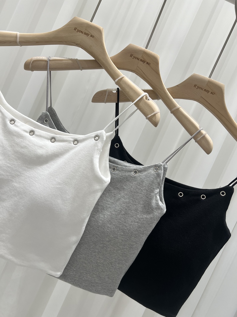 IF YOU SAY SO/PLUM-Q韓國直郵女裝新款人氣吊帶背心孔眼IF YOU SAY SO/PLUM-Q吊帶/背心