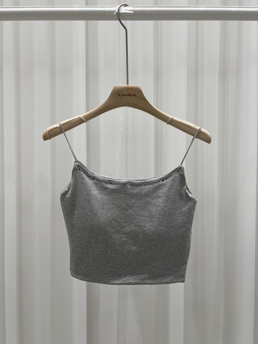 IF YOU SAY SO/PLUM-Q韓國直郵女裝新款人氣吊帶背心孔眼IF YOU SAY SO/PLUM-Q吊帶/背心圖色1