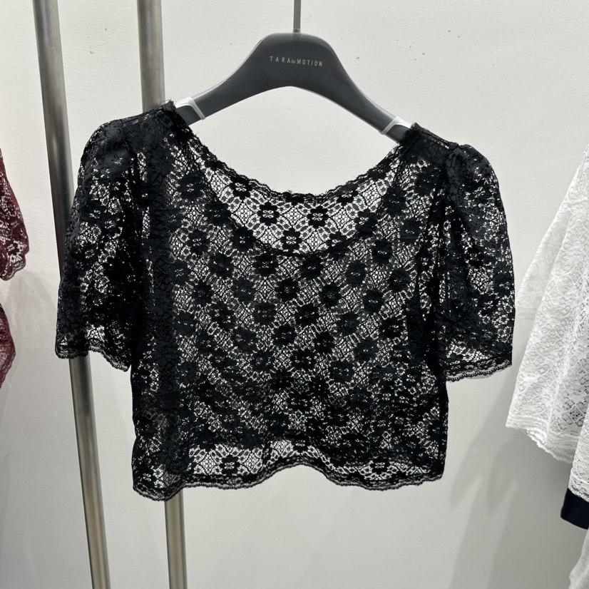 TARABY MOTION韓國直郵女裝新品休閑真品職業襯衫蕾絲衫TARABY MOTION襯衫/蕾絲衫圖色2黑色