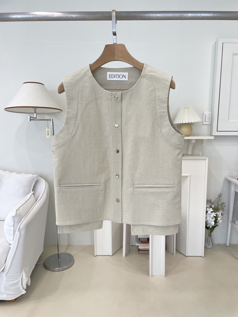 EDITION-P東大門實拍女士新品人氣職業推薦休閑真品馬甲EDITION/CHAHEE馬甲圖色2