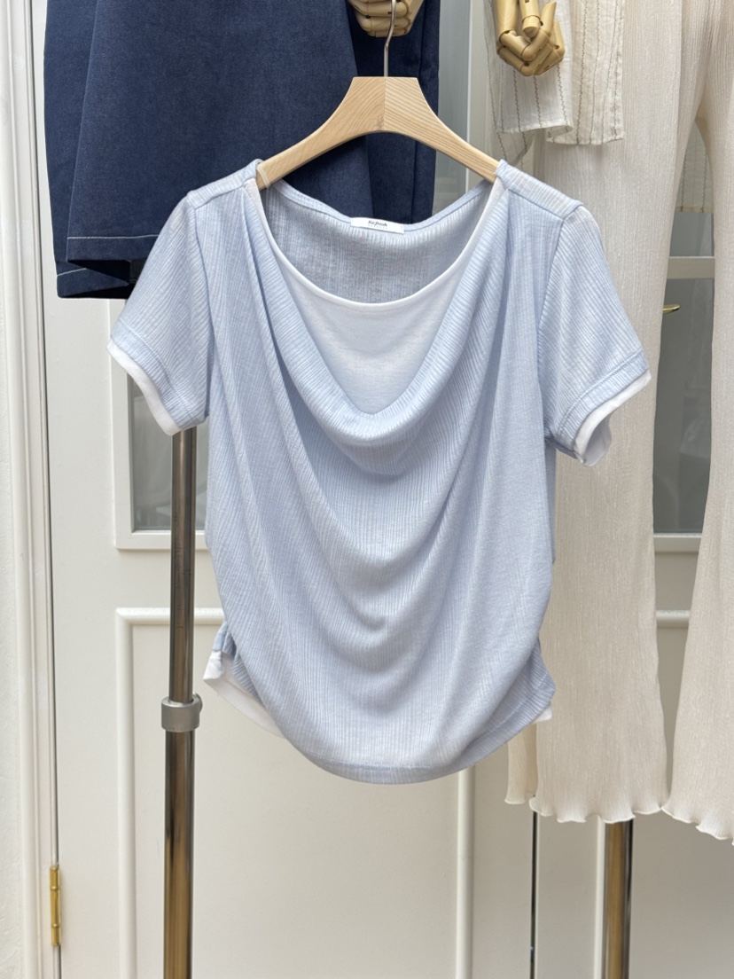 RE:FRESH-L韓國代購女裝新品休閑時尚26夏季職業推薦T恤RE:FRESHT恤圖色3