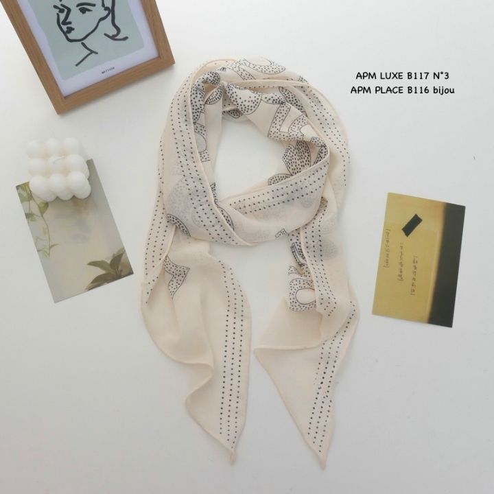 N3韓國代購女士新品推薦26夏季人氣熱賣職業圍巾披肩雪紡N3圍巾/披肩