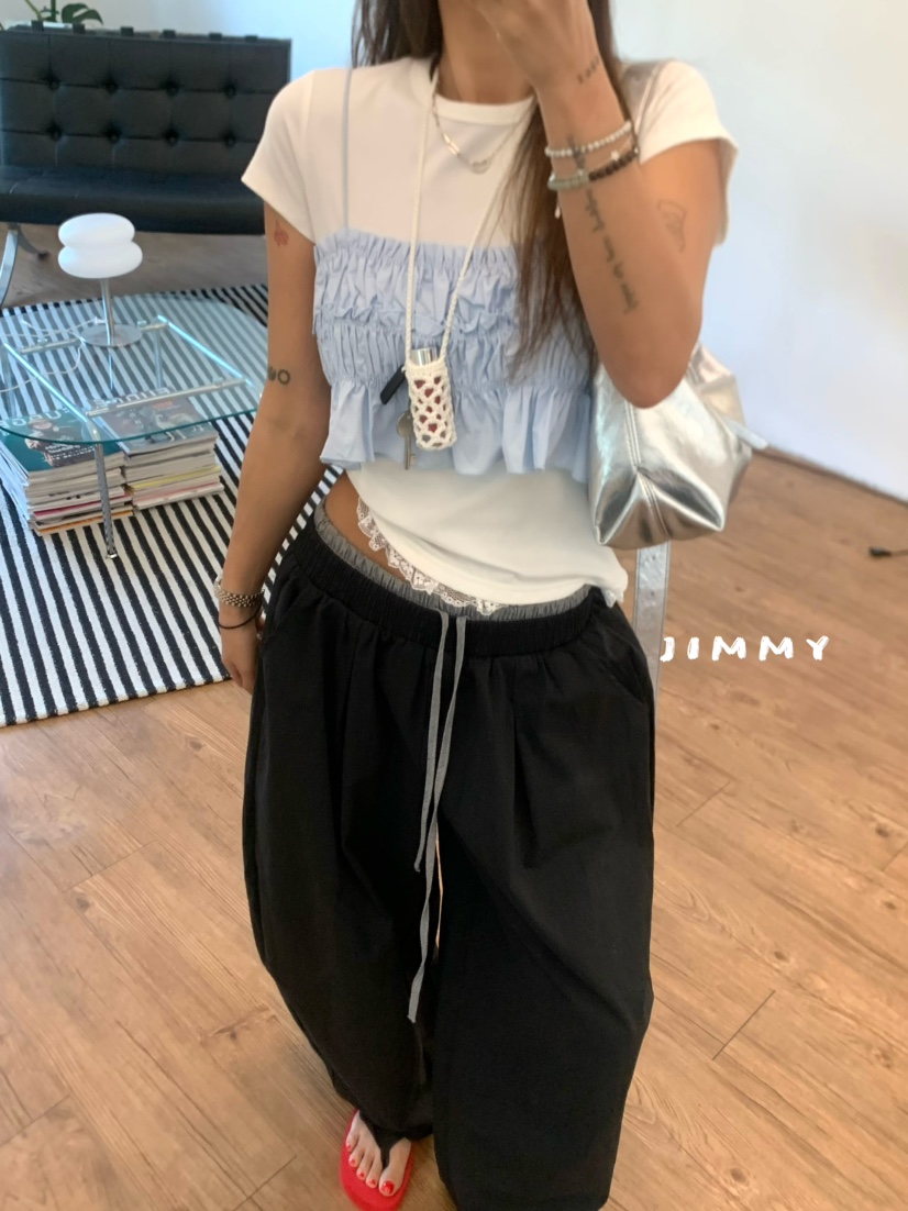 JIMMY韓國直郵女裝新品休閑推薦職業人氣熱賣真品休閑褲疊穿JIMMY/REMAKE休閑褲