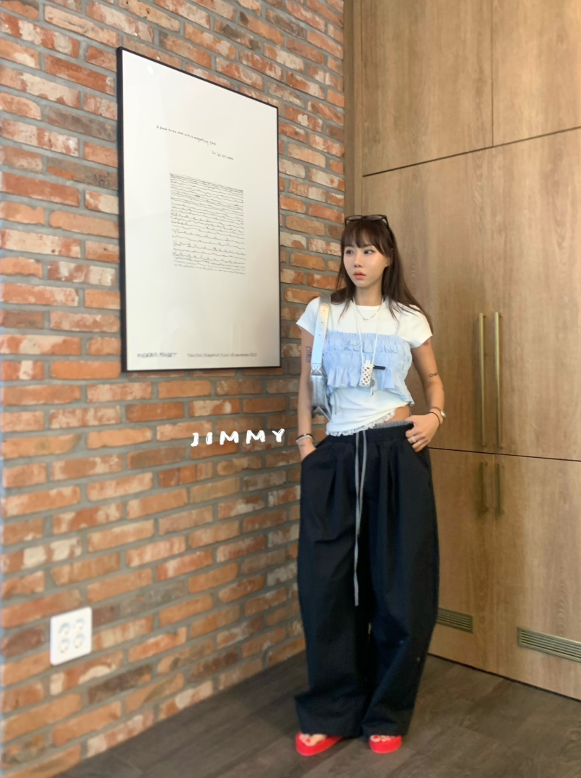 JIMMY韓國直郵女裝新品休閑推薦職業人氣熱賣真品休閑褲疊穿JIMMY/REMAKE休閑褲