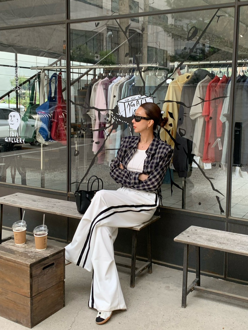 REVE CITE-L韓國東大門直郵女士新款推薦時尚休閑褲流蘇REVE CITE-L休閑褲