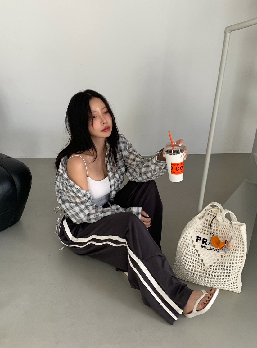 REVE CITE-L韓國東大門直郵女士新款推薦時尚休閑褲流蘇REVE CITE-L休閑褲