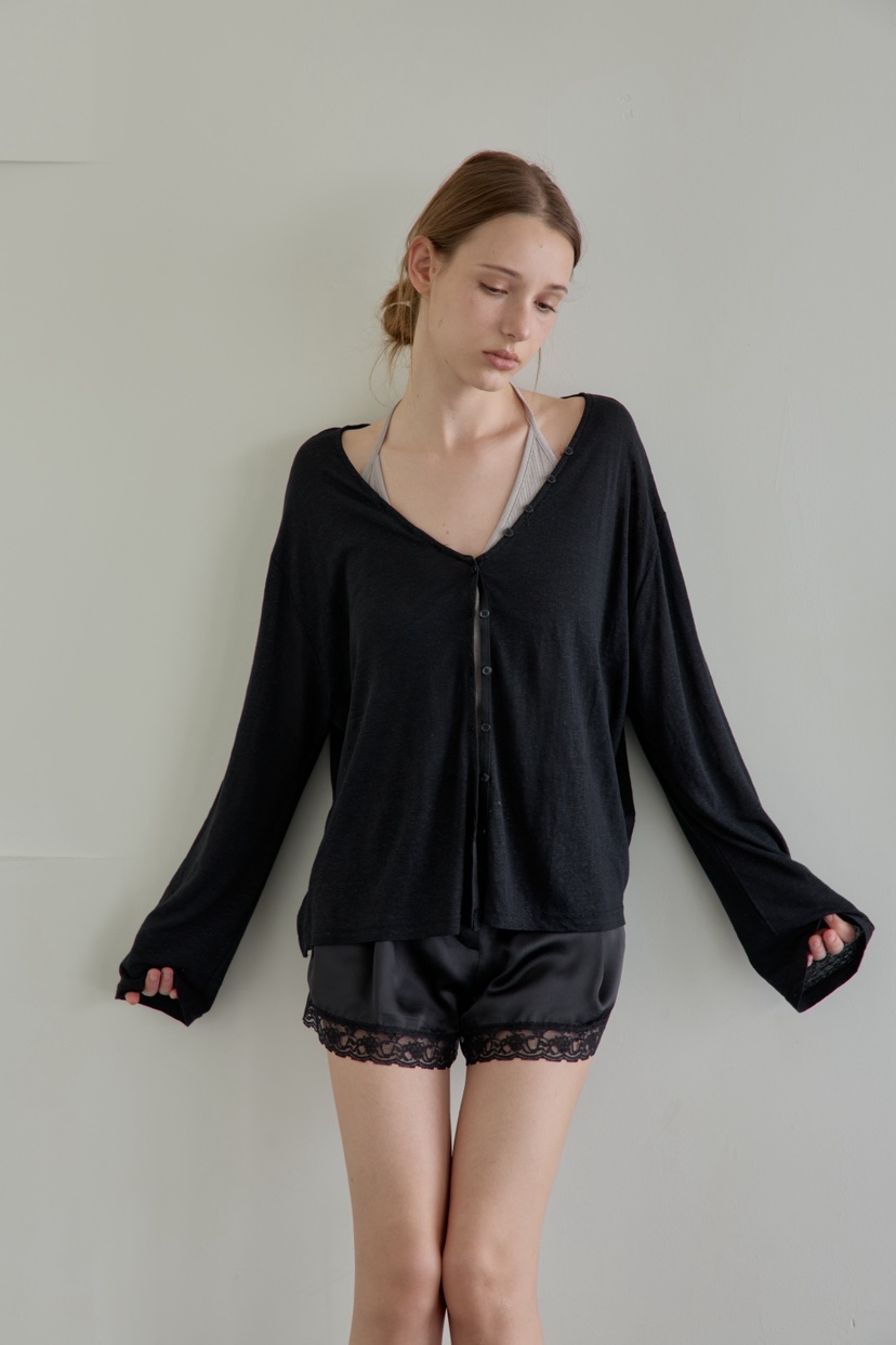 BOWIE韓國直郵女裝新款熱賣時尚職業26春夏26夏季短褲蕾絲緞面BOWIE短褲