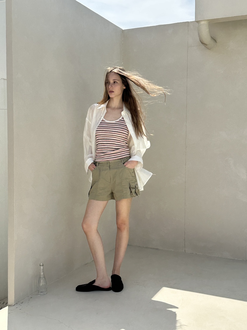 BOWIE韓國代購女士新款26春夏時尚推薦職業短褲工裝褲水洗BOWIE短褲