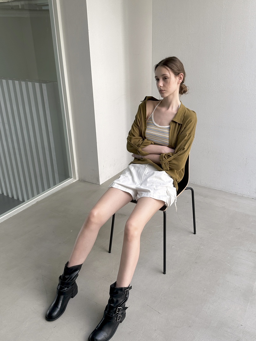 BOWIE韓國代購女士新款26春夏時尚推薦職業短褲工裝褲水洗BOWIE短褲