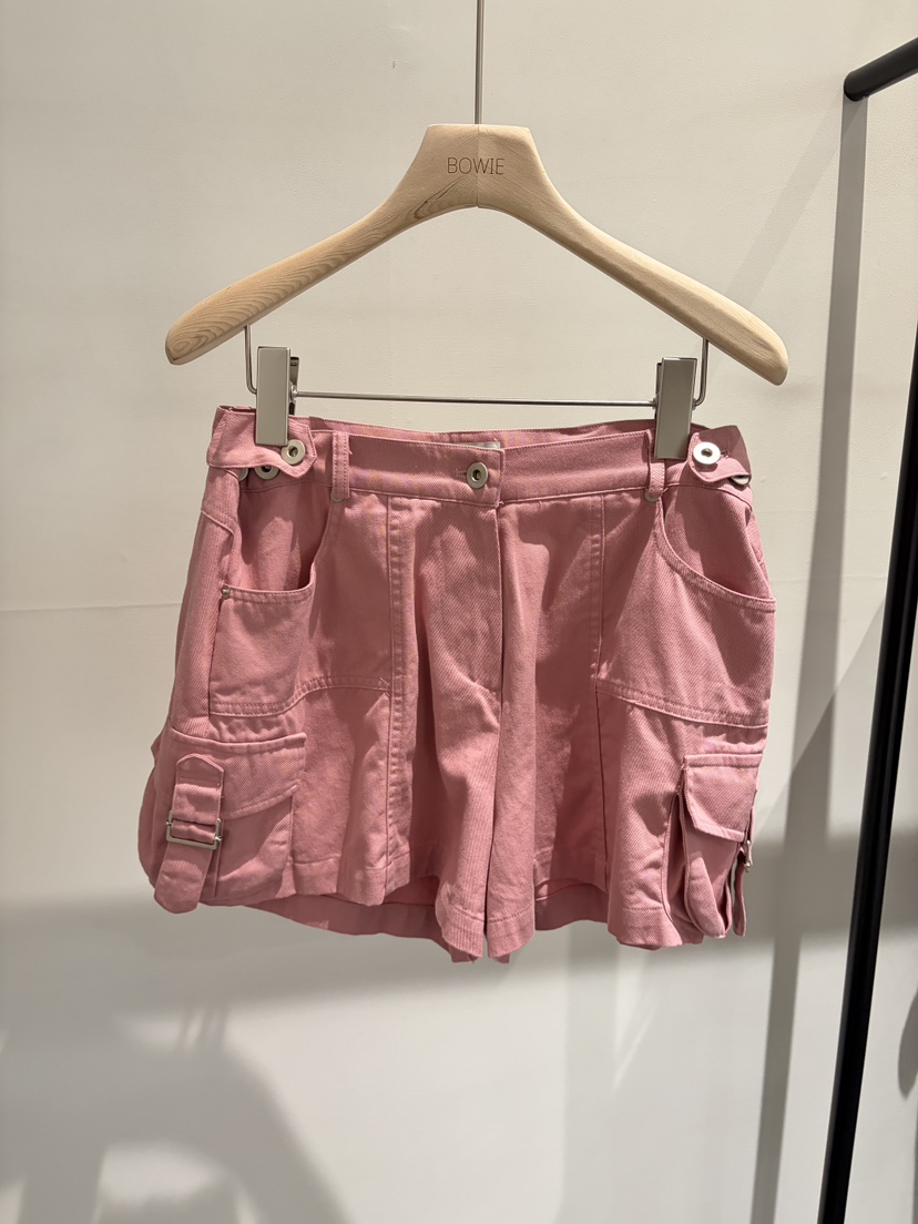 BOWIE韓國代購女士新款26春夏時尚推薦職業短褲工裝褲水洗BOWIE短褲圖色1