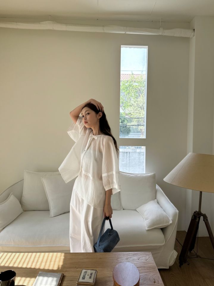 MARE韓國直郵女裝新品26夏季休閑職業26春夏推薦襯衫蕾絲衫MARE襯衫/蕾絲衫